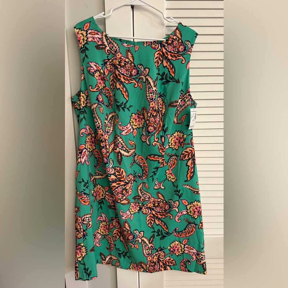 NWT Dressbarn Green Pattern Mini Dress 18W
